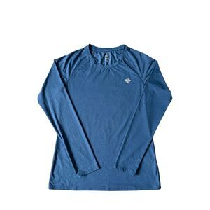 Rabbit Running Shirt Crewneck Perforated Athletic Blue size Large